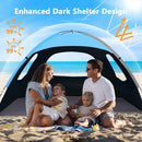 NXONE Beach Tent Sun Shade Shelter for 3/4/6 Person Person with UV Protection, Extended Floor, 3 Mesh Roll Up Windows & 8.0/8.5mm Fiberglass Rods丨Carry Bag Included by TinyTreasures Baby Boutique