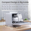 COMFEE' Portable Mini Dishwasher Countertop with 5L Built-in Water Tank for Apartments& RVs, No Hookup Needed, 6 Programs, 360° Dual Spray, 162℉ High-Temp& Air-Dry Function by TinyTreasures Baby Boutique