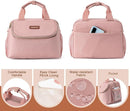 Breastmilk Cooler Bag with Ice Pack Fits 6 Baby Bottles up to 9 Ounce, Wearable Breast Pumps Cooler Bag for Nursing Mom Daycare, Work, Travel- Pink by TinyTreasures Baby Boutique