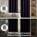 Simplebrand Ava BlackBerry Blackout Curtains for Bedroom 63 Inch Length 2 Panels Set, Nursery Thermal Insulated Energy Saving Rod Pocket Window Treatment Curtains Blackout Drapes, W40 x L63 Inch by TinyTreasures Baby Boutique