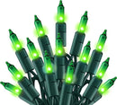 TW SHINE Green Christmas Lights, 20FT 100 Count Incandescent Halloween Lights, Waterproof St. Patrick's Day Decorations for Outdoor Indoor Xmas Tree Patio Home Party Garden Yard Decor by GreenHaven Gardens