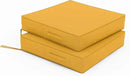 Patio Chair Cushions 22 X 22 X 4 Inch Waterproof Outdoor Seat Cushions for Patio Furniture, Outdoor Sofa Couch Pads with Ties & Handle, Set of 2, Yellow