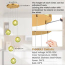 5-Light Chandelier, Globe Green Glass Flush Mount Pendant Light,15W Ceiling Hanging Light for Staircase Foyer Entryway Living Room Hotel Kitchen Island（3000K,G9 Bulbs Include） by CozyNest Decor