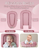 Baby Lounger - Infant Lounger for Newborn 0-24 Months, Pure Cotton Breathable Baby Nest Lounger Cover, Newborn Essentials for Baby Boys & Girls, Co Sleeper Portable Baby Bed for Home and Travel by TinyTreasures Baby Boutique