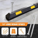 Tandefio 24 Pcs 14 inch Rebar Stakes, 1/2 Inch Diameter Threaded Galvanized Steel Ground Anchors Plant Support Garden Stakes, Heavy Duty Metal Landscape Spikes for Speed Bump Tent by CozyNest Decor