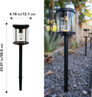 EcoGreen Outdoor Pathway Solar Light, 4pcs Pack,Garden Patio Balcony Walk Way Lights, Aluminum Leg, 5000K Daylight, Waterproof, 4.76 * 23.07in by CozyNest Decor