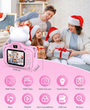 Video Kids Camcocrder, Kids Boys Digital Toddler Camera for 3 4 5 6 7 8 Years Old Birthday Gifts, 1080P Video Camera with Cute Protective Cover & 16GB TF Card, Pink by TinyTreasures Baby Boutique