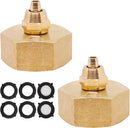 Drip Irrigation Hose Connector, Garden Hose Adapter Solid Brass 3/4 to 1/4 Hose Adapter, Garden Hose to Sink Faucet Adapter Used for Water Hoses (2pcs) by GreenHaven Gardens