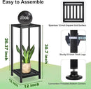 Plant Stand Indoor Outdoor Heavy Duty Wrought Iron Pedestal Stands Metal Plant Stand Decorative Flower Stand for Patio Garden Deck Living Room by GreenHaven Gardens
