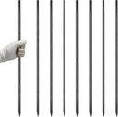 VVOKGO RebarStakes 36 Inch Ground Rebar Stakes (8 pcs), Heavy Duty Hook Ground Anchors, Steel Plant Support Garden Stake with Chisel Point end Black Plastic Spraying for Anti-Rust by CozyNest Decor