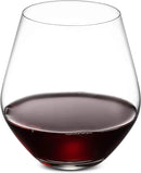 Godinger Wine Glasses, Stemless Wine Glasses, Red Wine Glasses, Wine Drinking Glasses, Stemless Wine Glass - 17oz, Set of 4 - Made in Europe by CozyNest Decor