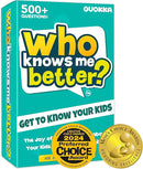 QUOKKA Who Knows Better? - Original - Family Card Trivia Game | Fun Learning & Educational Questions for Families | Suitable for Boys & Girls by TinyTreasures Baby Boutique
