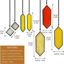 HDCRYSTALGIFTS 7pieces Stained Glass Window Hanging Suncatchers Handcrafted Modern Sunset Glow Design Stained Glass Wall Art Sun Catcher for Home Garden Decoration Reconfigurable by GreenHaven Gardens