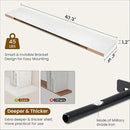 Fun Memories 48 Inch Deep Floating Shelves for Wall, 2 Pack of Long Wall Mounted Wood Shelves with Invisible Brackets for Bathroom, Bedroom, Living Room, Kitchen Decor and Storage, White by CozyNest Decor