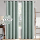 MIULEE Linen Texture 90 Inches Curtains for Bedroom 100% Blackout Thermal Insulated Seafoam Green Curtains Grommet Room Darkening Drapes for Living Room Nursery 52x90 Inch (2 Panels) by TinyTreasures Baby Boutique