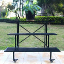 Zhongma Moving Garden Cart 3 Tier Sturdy Metal Plant Stand Heavy Duty Plant holder Garden Plant Shelf with Wheels by GreenHaven Gardens
