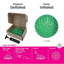 Edushape Original Sensory Ball for Baby - 7" Deflated with Pump, Transparent Green, Enhances Gross Motor Skills for Kids 6 Months & Up by TinyTreasures Baby Boutique