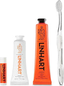 LINHART Smile Collection –Teeth Whitening Gift Set Include Toothpaste, Whitener Gel, Toothbrush, Lip Balm- Home and Travel Set White Teeth for Women and Man by CozyNest Decor