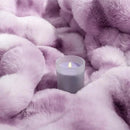 Touchat Luxury 1000GSM Faux Rabbit Fur Throw Blanket for Women, Super Heavy Warm Cozy Blankets for Couch Bed Sofa, Bubble Plush Fuzzy Soft Mink Blanket for Living Room Bedroom, Purple by CozyNest Decor