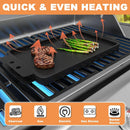 Grill Flat TopGriddle Universal, Cast Iron Griddle for Gas Grill, 17" x 10" Stovetop Griddle, GriddlePan for Stove Top, GrillGriddle for Charcoal/Electric/Gas Grills, Stove, Tailgating, Camping by GreenHaven Gardens