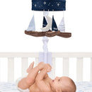Lambs & Ivy Little Skipper Sailboat & Moon Musical Baby Crib Mobile Soother Toy by TinyTreasures Baby Boutique