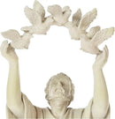 Design Toscano Francis of Assisi Doves of Peace Religious Garden Statue, 7 inches wide, 25 inches tall, Cast Stone Resin, Antique Stone Finish by GreenHaven Gardens