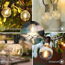 Svater Outdoor String Lights 300 FT, Patio Lights Outside with 156 G40 Shatterproof LED Bulbs, Waterproof Hanging Globe Lighting for Bistro Backyard Cafe Market, Warm White 2700K（3 x 100 FT） by CozyNest Decor