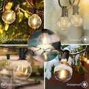 Svater Outdoor String Lights 200 FT, Patio Lights with 104 Shatterproof LED Bulbs, Commercial Grade Waterproof Plastic Hanging Light for Bistro Backyard Cafe Market, Warm White 2700K (2 X 100 FT) by CozyNest Decor