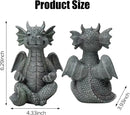 Garden Dragon Statue Decor - Meditation Dragon Sculpture Figurine Outdoor Decoration, Zen Yoga Garden Art Sculpture for Patio Lawn Yard Balcony Indoor Decor(Hands Flat) by CozyNest Decor