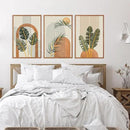 KAIRNE Boho Canvas Wall Art,Tropical Palm Leaf Wall Decor,Mid-Century Geometric Illustrations Set of 3(16”X24”),Abstract Line Pictures,Modern Botanical Prints for Living Room Bedroom Dining Room Decor by CozyNest Decor