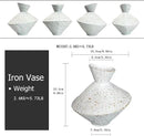 Cast Iron Decorative Vase, Dried Flower Rustic Vases, Wabi Sabi Vase for Modern Home Decor, Living Room, Shelf Decor, Enterway, Wedding, Office, Table, Bedroom, Kitchen, 8.86" H (White) by CozyNest Decor