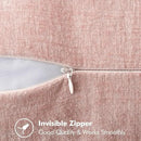 MIULEE Pack of 2 Couch Throw Pillow Covers 20x20 Inch Pink Valentine Farmhouse Decorative Pillow Covers with Stitched Edge Soft Chenille Solid Dyed Spring Pillow Covers for Sofa Bed Living Room by CozyNest Decor