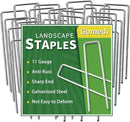 Landscape Staples Galvanized 6 Inch 120 Pcs, Metal Garden Stakes 1.6 Inch, Garden Staples for Lawn 11 Gauge by CozyNest Decor