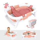 BEBELEH™ Collapsible Baby Bathtub – Bathtub + Baby tub Sling + Newborn Sling – Baby Bathtub Newborn to Toddler 0-24 Months – The Ultimate Travel Baby Bath Tub and Everyday Use! (Pink) by TinyTreasures Baby Boutique