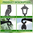 Iron Plant Hangers Outdoor, Metal Plant Hooks for Hanging Baskets, Bird Feeders, Lanterns, Flower Pots, Wall Mount Hanging Plant Holder (Owl & Street Light) by GreenHaven Gardens