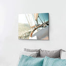 ARTISTIC PATH Sailboats Pictures Seascape Arts Paintings: Nautical & Sea Artwork Printed on Wrapped Canvas for Bathroom (24" W x 18" H, Multi-Sized) by CozyNest Decor