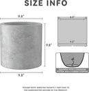 Kante 9.8" Dia Round Concrete Planter, Modern Style Large Cylindrical Plant Pot with Drainage Hole and Rubber Plug for Indoor Outdoor Patio, Natural Concrete by GreenHaven Gardens