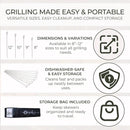 O-Yaki Flat Metal Kabob Skewer for Grilling – Set of 8 BBQ Skewers Stainless Steel with Storage Bag, Dishwasher Safe Skewers with Hook Handle & Sharp Tip for BBQ, Cookouts & Oven Use – 12 Inch by GreenHaven Gardens