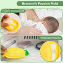 Baby Fruit Food Feeder - Silicone Nibble Tray Combo - Breastmilk Popsicle Mold for Cooling Relief, BPA Free Mesh Feeder for Infant Self Feeding (Deer Green + Pineapple) by TinyTreasures Baby Boutique
