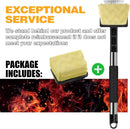 BBQ Grill Brush Bristle Free(2Heads) for Outdoor Grill, Trapezoid- Shaped Design Replaceable Head Cleaning Brush, Steam Grate Cleaner, BBQ Cleaning Brush, Scraper for Grill, Safe Barbecue Grill Brush by GreenHaven Gardens