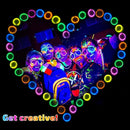 400 Pcs Glow Sticks Bulk Party Pack, 8'' Glow in the Dark Party Supplies, Glow in the Dark Light Up Sticks with Connectors, Party Favors for Birthday, Concert, Raves, Halloween, Christmas by TinyTreasures Baby Boutique
