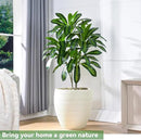 Artificial Dracaena Tree Artificial Silk Tree Faux Tree with White Tall Planter Fake Tropical Yucca Floor Plant (2, White Planter, 4 FT) by CozyNest Decor