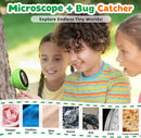 Kids Microscope with Bug Catcher Kit, 1080P Digital Mini Handheld Microscope STEM Science Toy with LED Light, Rechargeable, Portable, Supports 64GB TF Card, Educational Gift for Kids Ages 3-12 (Green) by TinyTreasures Baby Boutique