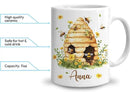 Hyturtle Personalized Bee Mug - Bee Keeper Gifts For Women - Honeybee Gifts For Lovers - Animals Present For Lovers On Birthday - Teacher Appreciation Present - Custom Coffee Cup Ceramic Mug 11 15 Oz by CozyNest Decor