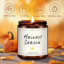 Auelife Fall Candle Set | 4 Pack Scented Candles for Home - Candle Gifts for Women Men, Soy Candles Home Scented | Autumn Fragrance of - Apple Pie/Cinnamon/Harvest/Wreath by CozyNest Decor