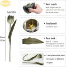 Buart Black-Coffee Flowers Artificial Luxury Big Tulip Valentine's Day Mother's Day Easter Home Kitchen Wedding Decorations(11pcs) by CozyNest Decor