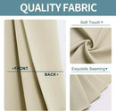 ChrisDowa Grommet Room Darkening Curtains for Bedroom and Living Room - 2 Panels Set Thermal Insulated Blackout Curtains (Beige, 42W x 84L) by CozyNest Decor