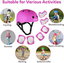 KAMUGO Kids Bike Helmet, Toddler Helmet for Ages 2-8 Boys Girls with Sports Protective Gear Set Knee Elbow Wrist Pads for Skateboard Cycling Scooter Rollerblading by TinyTreasures Baby Boutique