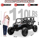 Electric Car for Kids, JOYRACER 24V Ride on Car Battery Powered Off-Road UTV w/Remote Control, 3 Speeds, 4x150W Powerful Motors, 18" Seat, Bluetooth, MP3, Electric Vehicles with Big Pull Bow by TinyTreasures Baby Boutique