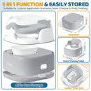 Orzbow 3-in-1 Potty Training Toilet, Detachable Baby Potty, As Toddler Toilet Seat, Chair, Step Stool for Boys & Girls 18+ Months, Potty Training Seat with Splash Guard, Lid, Easy Clean, Gray by TinyTreasures Baby Boutique